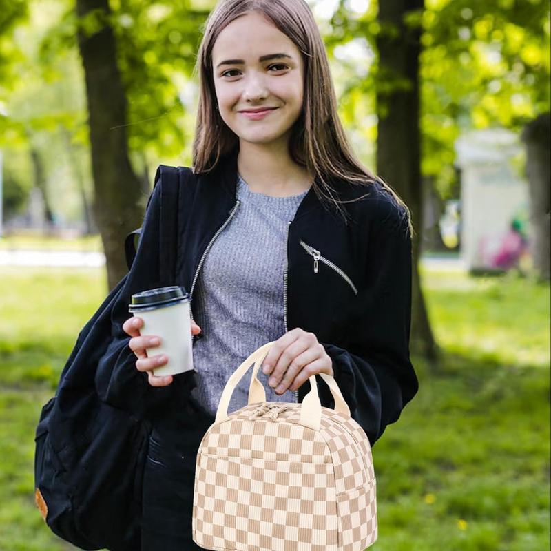 Cute Lunch Bag, 1 Count Reusable Insulated Lunch Bag, Lunch Box Storage Bag, Large Capacity Bento Bag for Work, Picnic Or Travel