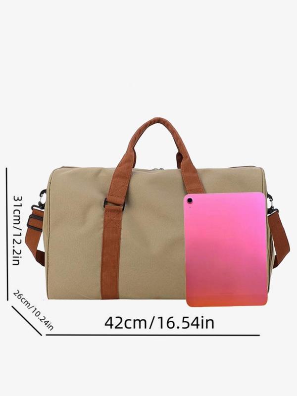 Summer Casual Large Capacity Nylon Travel Bag for Travel Essentials, 2024 Letter Patched Foldable Travel Duffel Affordable Luxury Bags with Zipper & Handle for Men & Women