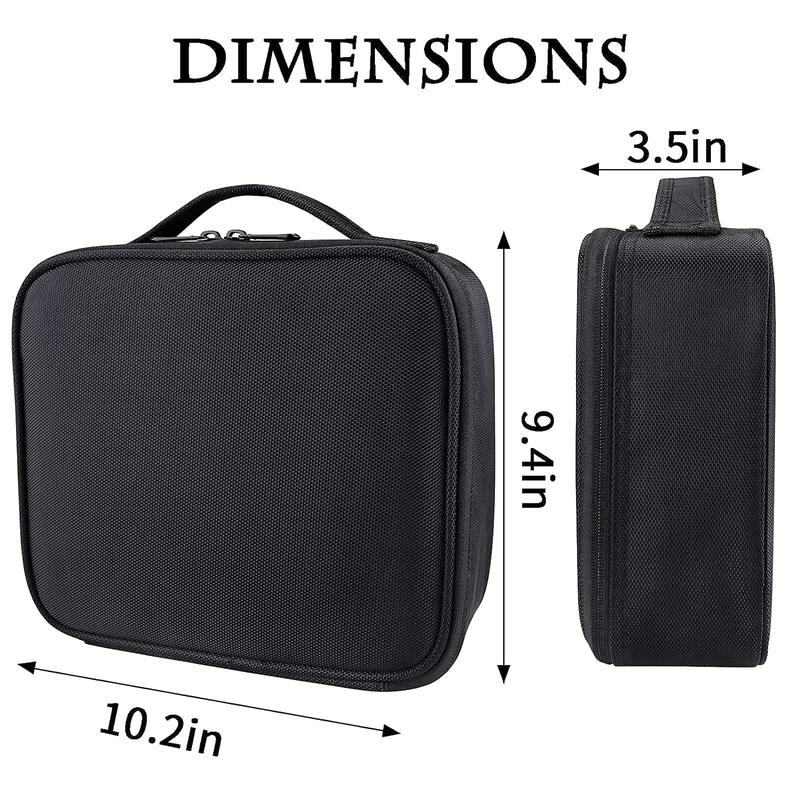 Travel Makeup Bag 10.4 Inches Makeup Train Case Portable Artist cosmetic bag with Adjustable Dividers for Cosmetics Makeup Brushes Toiletry Jewelry Digital Accessories Black organizer makeup