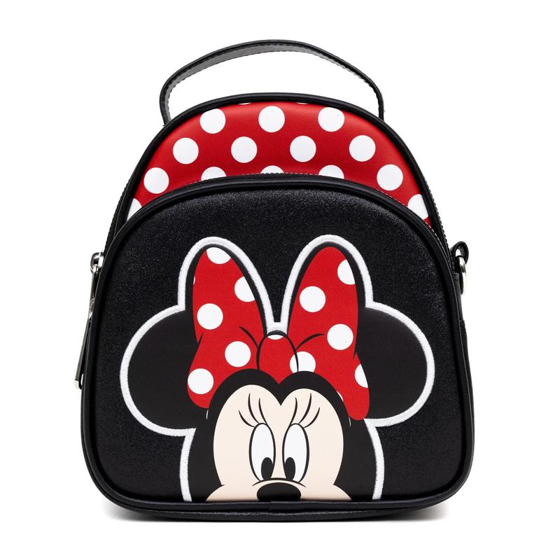 Minnie Mouse Close Up Autograph Crossbody Bag with Handles