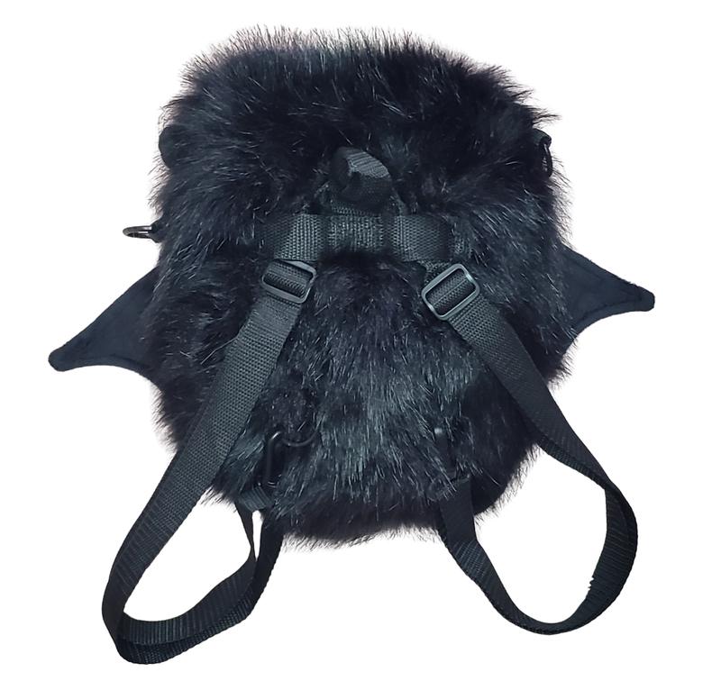 Edgy the black Floof Monster Friend BACKPACK Messenger Bag