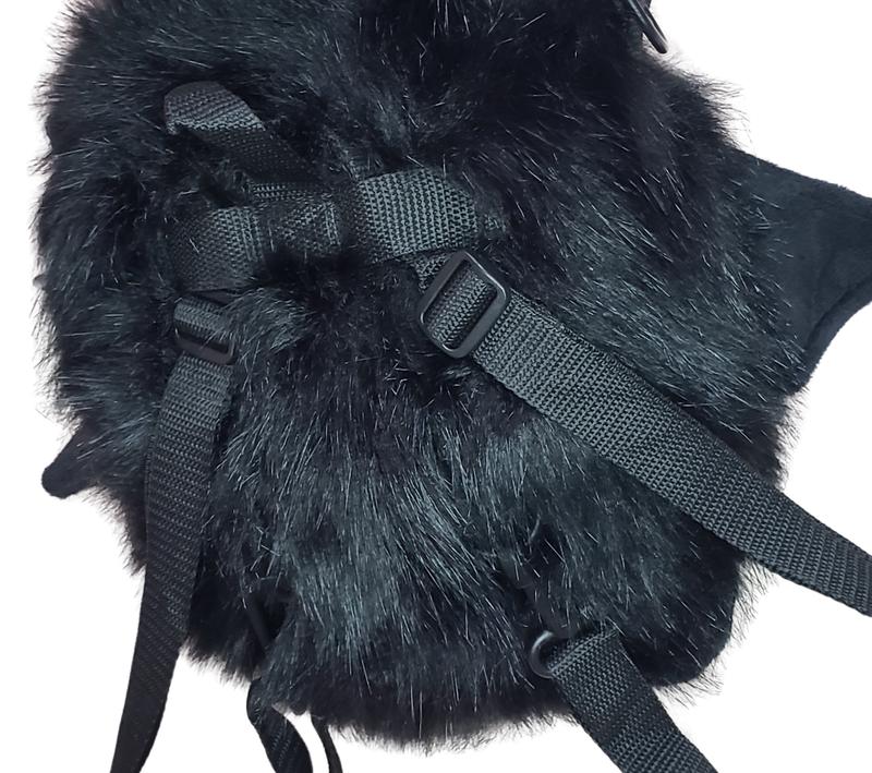 Edgy the black Floof Monster Friend BACKPACK Messenger Bag