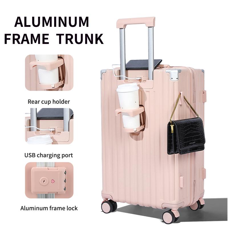 3 piece Multi-functional luggage set, large capacity 20 24 28 inch universal wheel suitcase