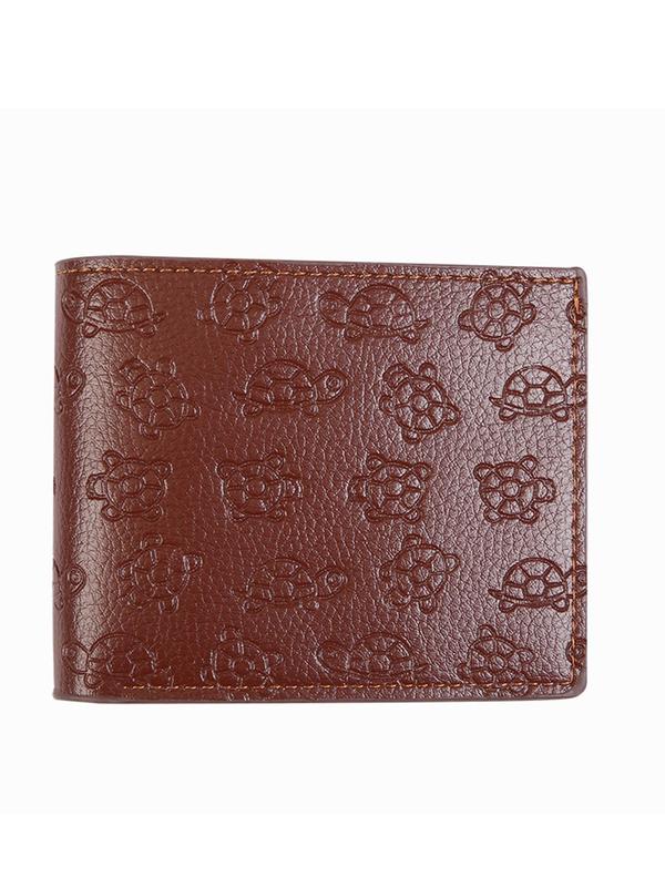 Men's Animal Embossed Short Wallet, Casual Pu Leather Card Holder, Lightweight Simple Wallet for Men