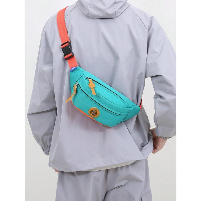 Anti Splashing Color Matching Casual Waist Bag  College Bag Fathers Day Gifts Summer Dad Freshman For Books Back To School Multi-Functional Dorm University Halloween Gifts For Men Fall Christmas Scream Men Bag Belt Bag Travel Bag Sling Bag For Men Winter