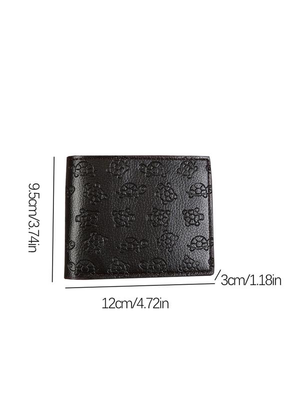 Men's Animal Embossed Short Wallet, Casual Pu Leather Card Holder, Lightweight Simple Wallet for Men