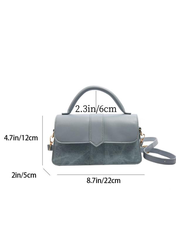 Women's Fashion Plain PU Leather Texture Small Square Bag, Casual Adjustable Strap Zipper Crossbody Bag, Simple Design All-match Handbag for Work Office & Daily Used