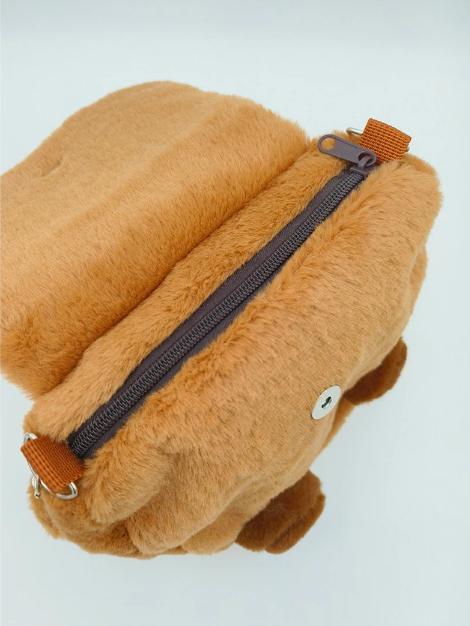 Fluffy Capybara Bag - Cute Dual-Strap Chain Shoulder Bag with Adorable Animal Design