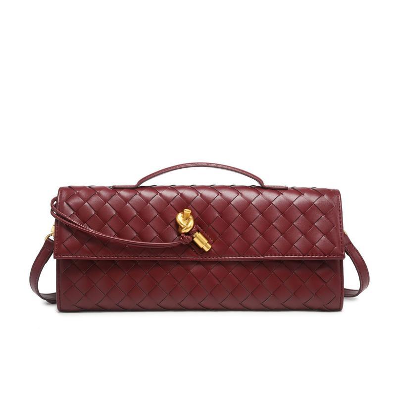 Cross-Border E-Commerce Woven Bag Andiamo Dinner Clutch European and American Fashion Long Bolt Bag Factory Wholesale