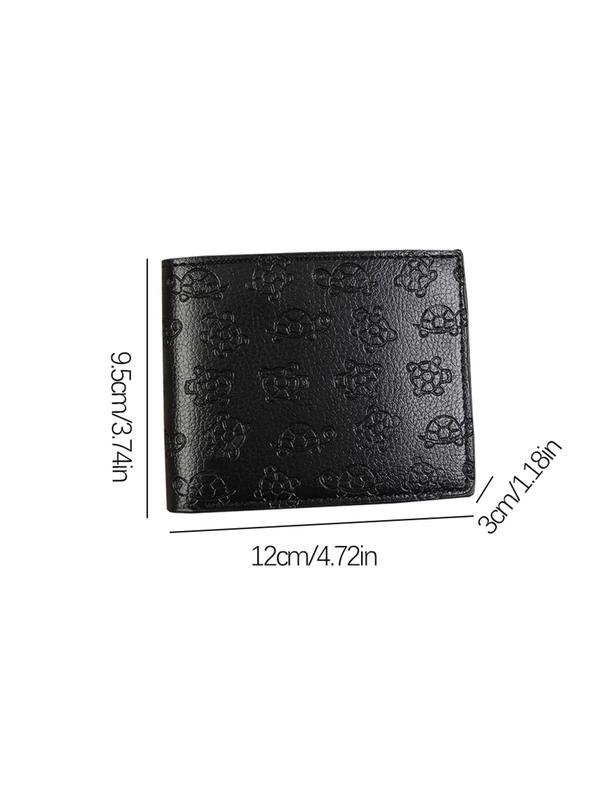 Men's Animal Embossed Short Wallet, Casual Pu Leather Card Holder, Lightweight Simple Wallet for Men