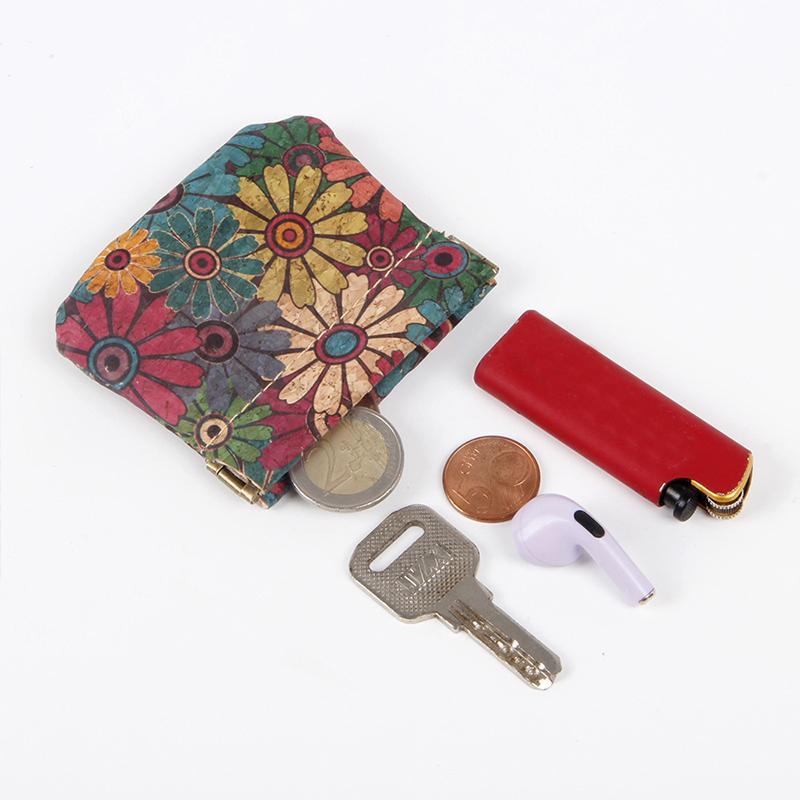 Boho Style Flower Pattern Coin Purse, 1 Count Vintage Coin Purse without Accessories, Multifunctional Earphone Bag, Portable Storage Bag for Home & Travel