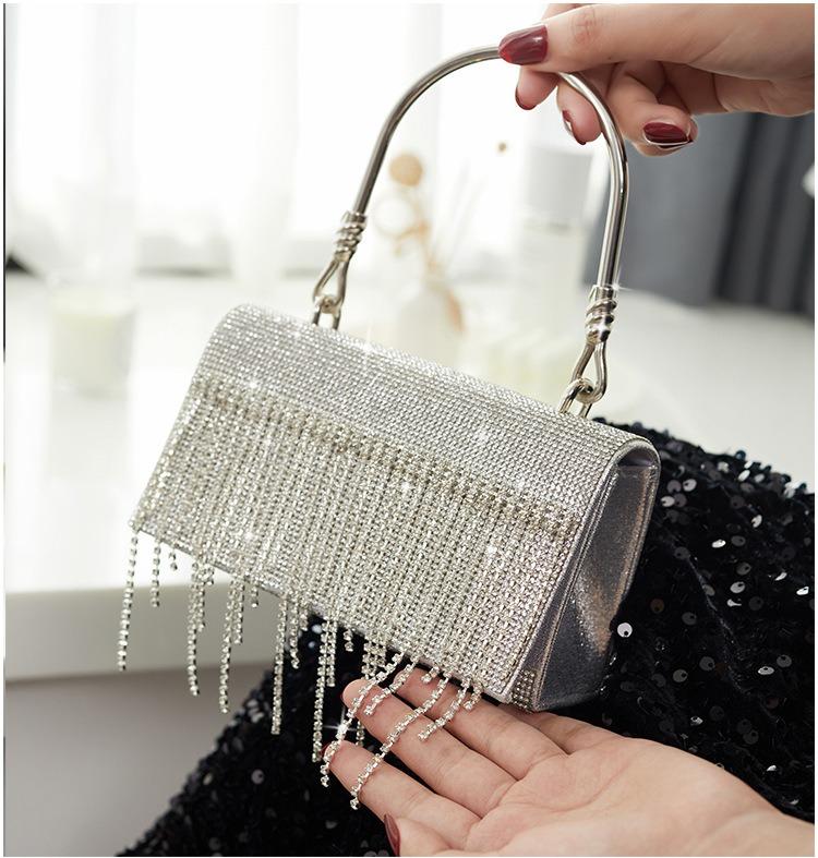 rhinestone decor evening bag party decoration Bling Diamonds Party Bag Women Bags Purse Prom Evening Clutch Crossbody Lady Handbags Rhinestone Flower fashionable evening