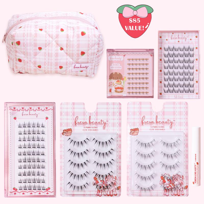 Fresa Beauty Strawberry Chiffon Makeup Bag BUNDLES