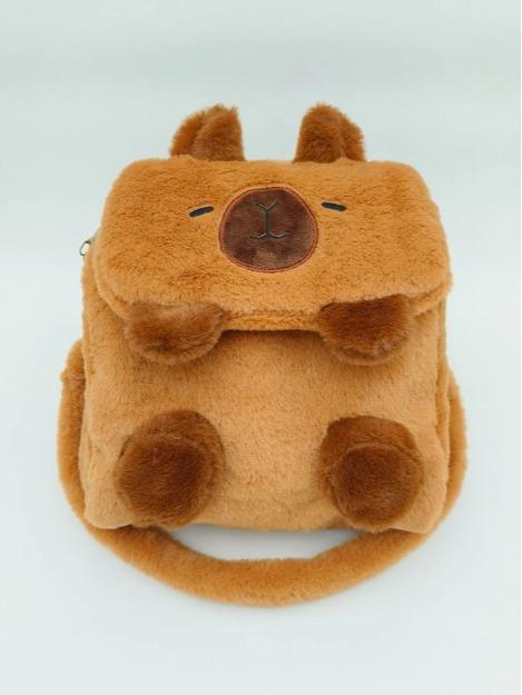 Fluffy Capybara Bag - Cute Dual-Strap Chain Shoulder Bag with Adorable Animal Design