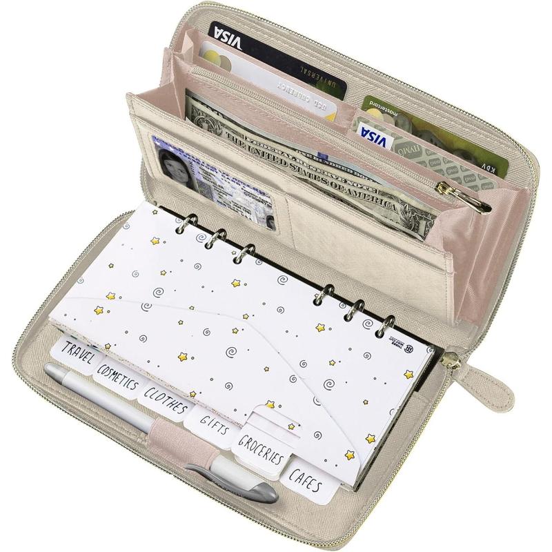 Envelope Wallet Beige All in One Budget System RFID Blocking with 12x Tabbed  Envelopes 12x Monthly Budget Cards 1x Yearly Budget Planner Sheet Complete  Organizer Set for