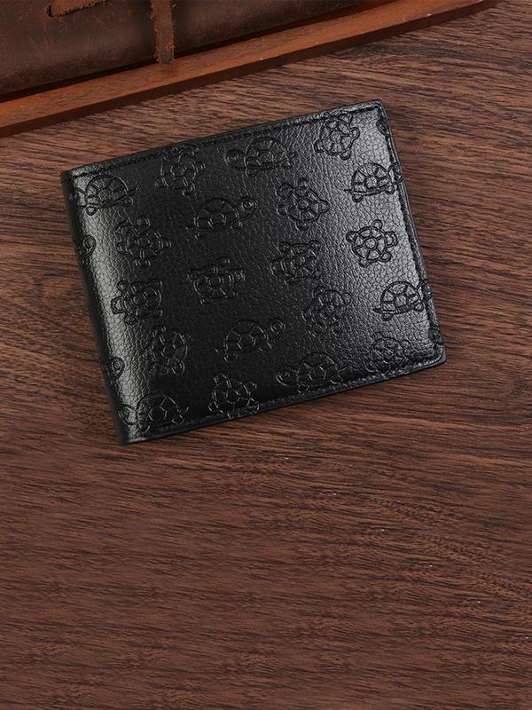 Men's Animal Embossed Short Wallet, Casual Pu Leather Card Holder, Lightweight Simple Wallet for Men