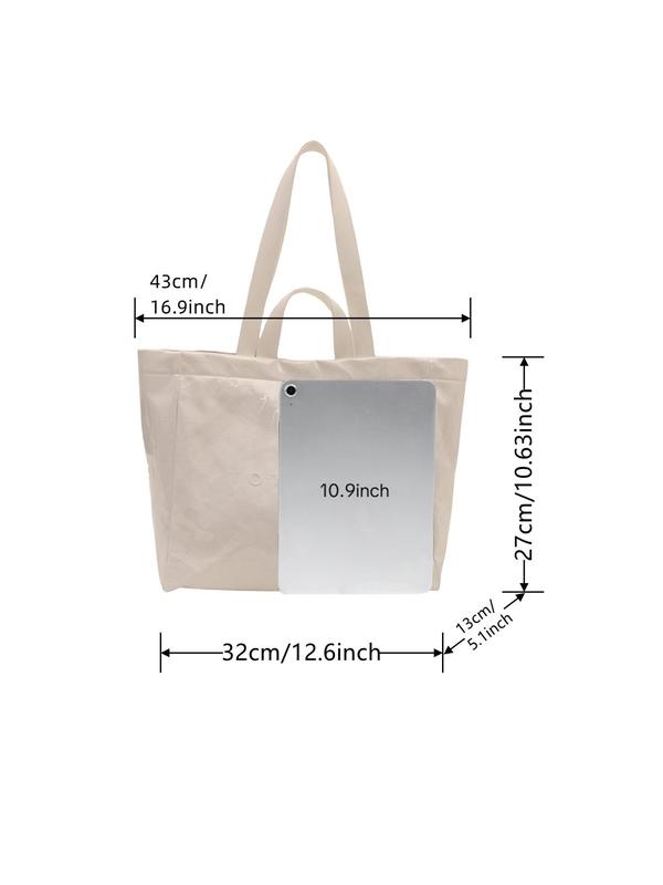 Letter Pattern Tote Bag, Large Capacity PVC Fashionable Shoulder Bag, Casual Trendy Versatile High-quality Daily Commuting Bag, Girl Fashionable Shopping Bag