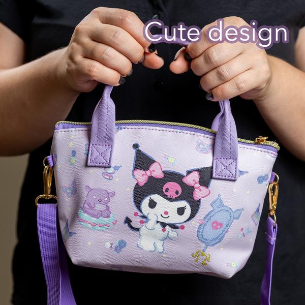 Shoulder Bag with Keychain and Two Magnetic Bracelets for Friends Cute Anime Wallet. Cute bag for women, girls, teenagers. Great gift.