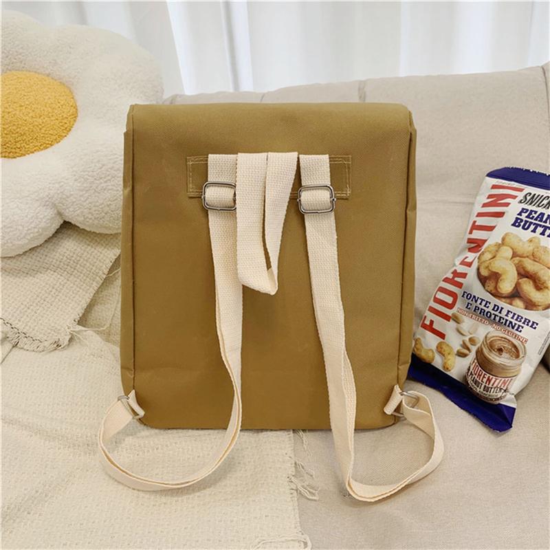 Creative McDonald's Retro Paper Bag Large Capacity Canvas Backpack Funny Outdoor Casual School Student Bag for Women Men Boy Girl Birthday Gift