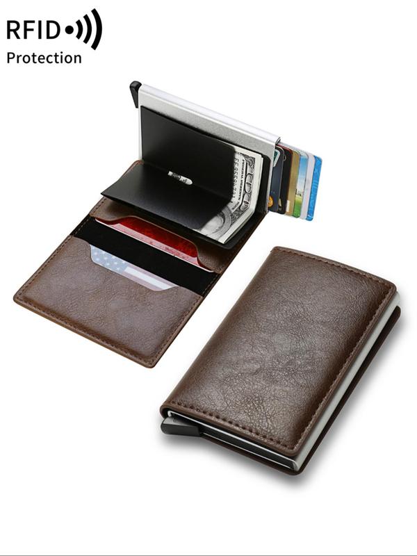 Men's Minimalist RFID Blocking Card Holder, Pop Up Card Wallet, Business Card Wallet, Ideal Gift for Men