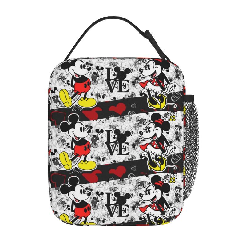 Adult Cartoon Anime Mickey mouse Reusable Insulated Lunch bag Box for Boy Girl Leakproof Cooler Tote Bag for Work Picnic Travel Hiking Beach Camping Cute(40)