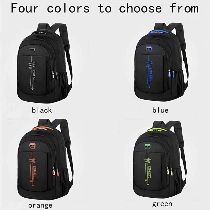 Fast shipping，Simple Casual Large Capacity Backpack - College students, professionals, and travelers - Polyester, Contrast Sequin, Nylon, Adjustable Shoulder Strap, Tablet Compartment - Suitable for Travel, School, Business