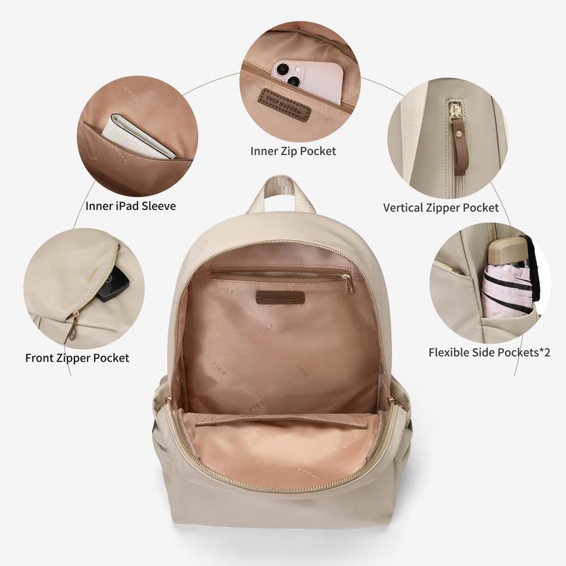 Stylish Backpack Purse for Women Girls Casual Travel Daypack Mini Backpack Handbag Nylon Bookbag