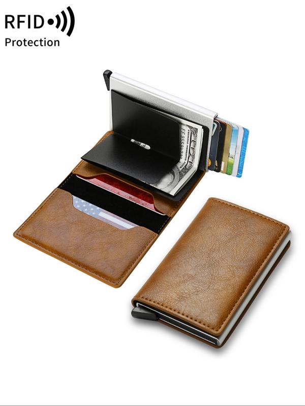 Men's Minimalist RFID Blocking Card Holder, Pop Up Card Wallet, Business Card Wallet, Ideal Gift for Men