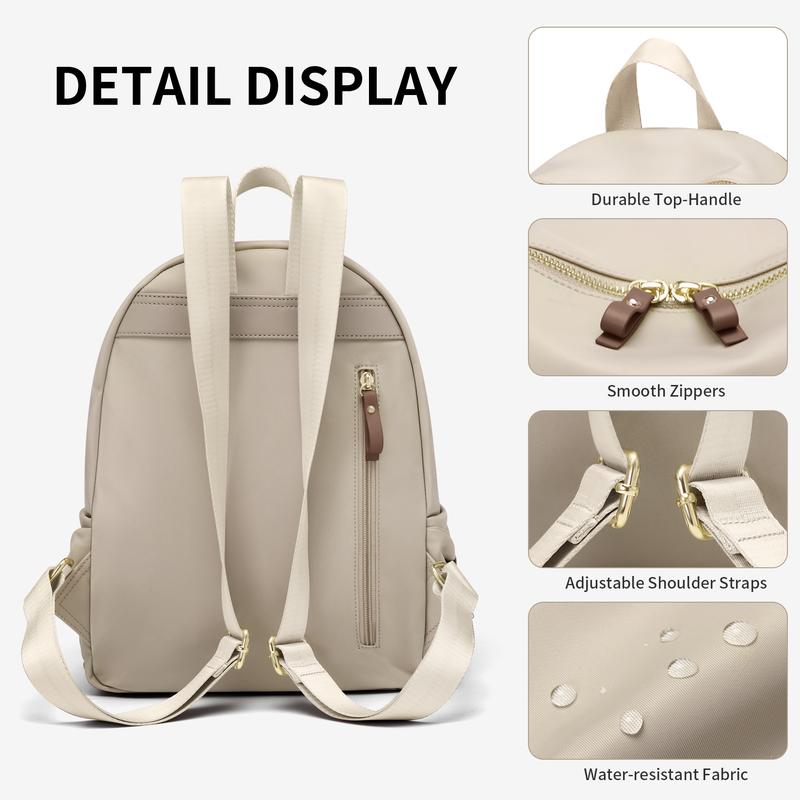 Stylish Backpack Purse for Women Girls Casual Travel Daypack Mini Backpack Handbag Nylon Bookbag