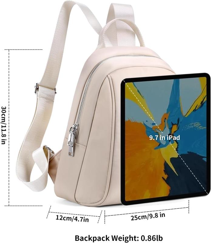 Mini Backpack Purse for Women Gifts Girls Light Weight Small Cute Backpacks  College Book Bag  Bag Casual Travel Daypack (Beige)