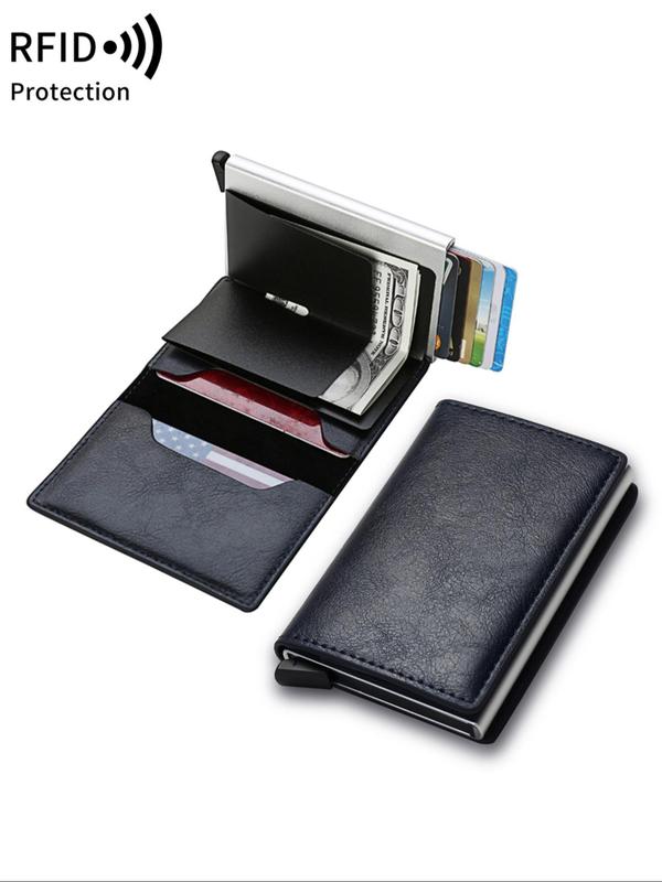 Men's Minimalist RFID Blocking Card Holder, Pop Up Card Wallet, Business Card Wallet, Ideal Gift for Men