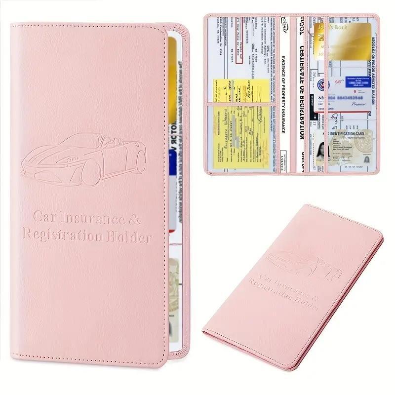 Fall Car Registration & Driver's License & Insurance Card Storage Bag for Summer, 1 Count Car Insurance & Registration Holder, Storage Gadgets for Car, Car Accessories for Men & Women