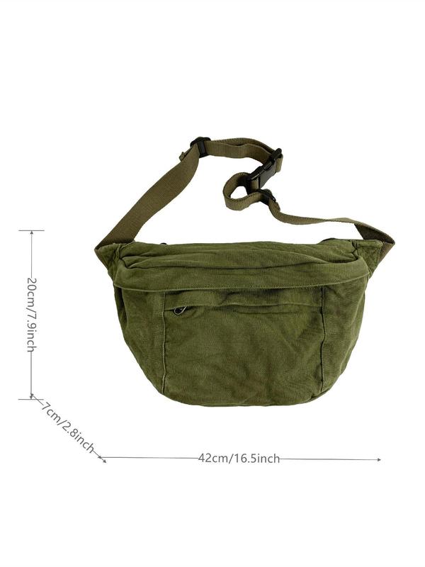 Women's Sporty Minimalist Fanny Pack, Trendy Large Capacity Sling Bag, Fashionable Versatile Bag for Outdoor Activities