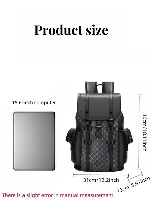 Fashion Large Capacity Backpack for Men, Lightweight Laptop Bag, Waterproof Multi-functional Wear-resistant Computer Bag, Multifunctional Bag for School & Travel