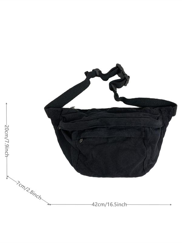 Women's Sporty Minimalist Fanny Pack, Trendy Large Capacity Sling Bag, Fashionable Versatile Bag for Outdoor Activities