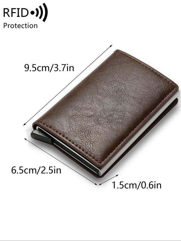 Men's Minimalist RFID Blocking Card Holder, Pop Up Card Wallet, Business Card Wallet, Ideal Gift for Men