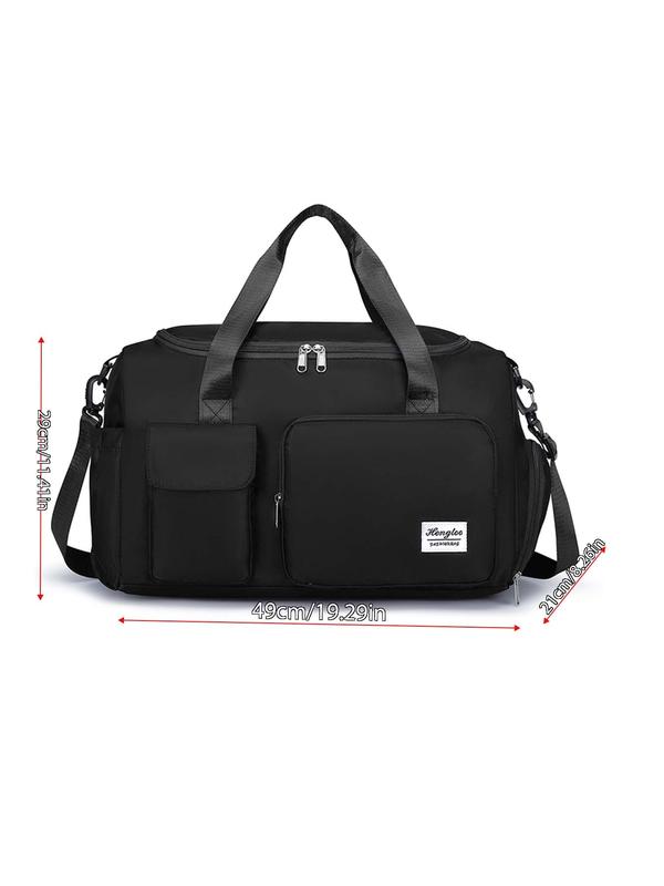 Minimalist New Trendy Multi-pockets Travel Bag, Dry and Wet Separation Swimming Training Sports Gym Bag, Hand-held Zipper Large Capacity Shoulder Travel Bag for Men and Women