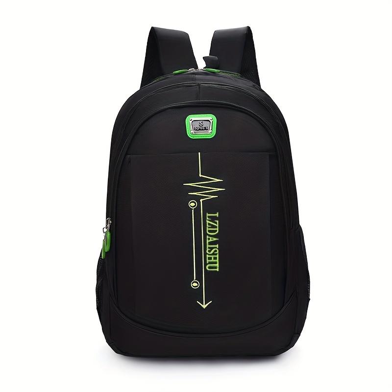 Fast shipping，Simple Casual Large Capacity Backpack - College students, professionals, and travelers - Polyester, Contrast Sequin, Nylon, Adjustable Shoulder Strap, Tablet Compartment - Suitable for Travel, School, Business