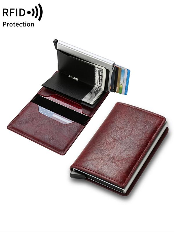 Men's Minimalist RFID Blocking Card Holder, Pop Up Card Wallet, Business Card Wallet, Ideal Gift for Men