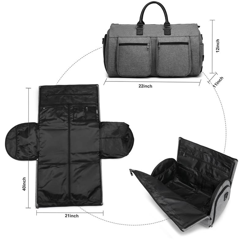 SEYFOCNIA Garment Bags for Travel Convertible Duffle Garment Bag Roller  for Travel Carry on Garment Bag with Wheels Luggage Rolling Weekender Roller Duffle Bags for Travel-Grey y2k book bag dustproof unisex travel bags