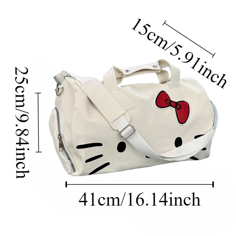 Large Capacity Travel Carry on Luggage Designer Bags Luxury Cute Hello Kitty Waterproof Duffle Bag Fashion Trend Brand Handbag